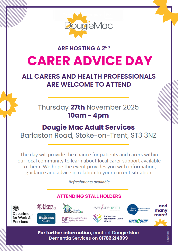 Dougie Mac Carer Advice Day – All Welcome